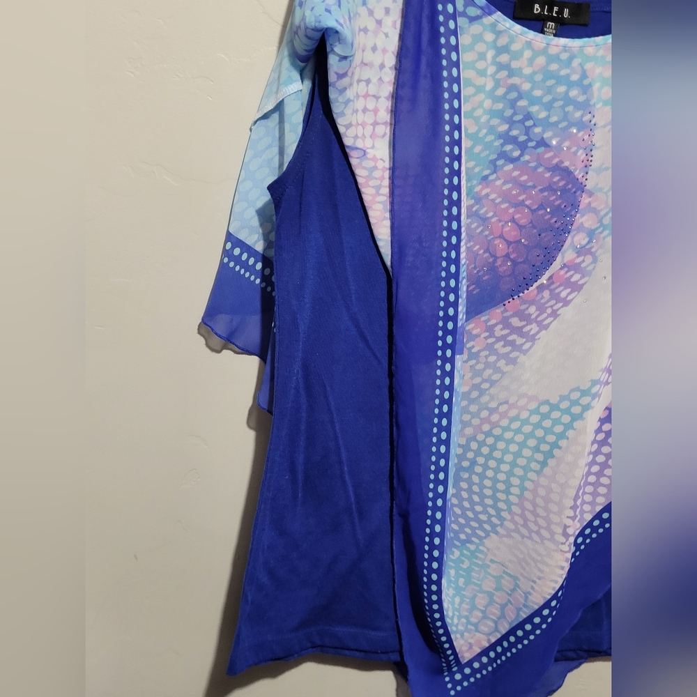 B.L.E.U. Multicolor Abstract Blouse - Picture 7 of 16